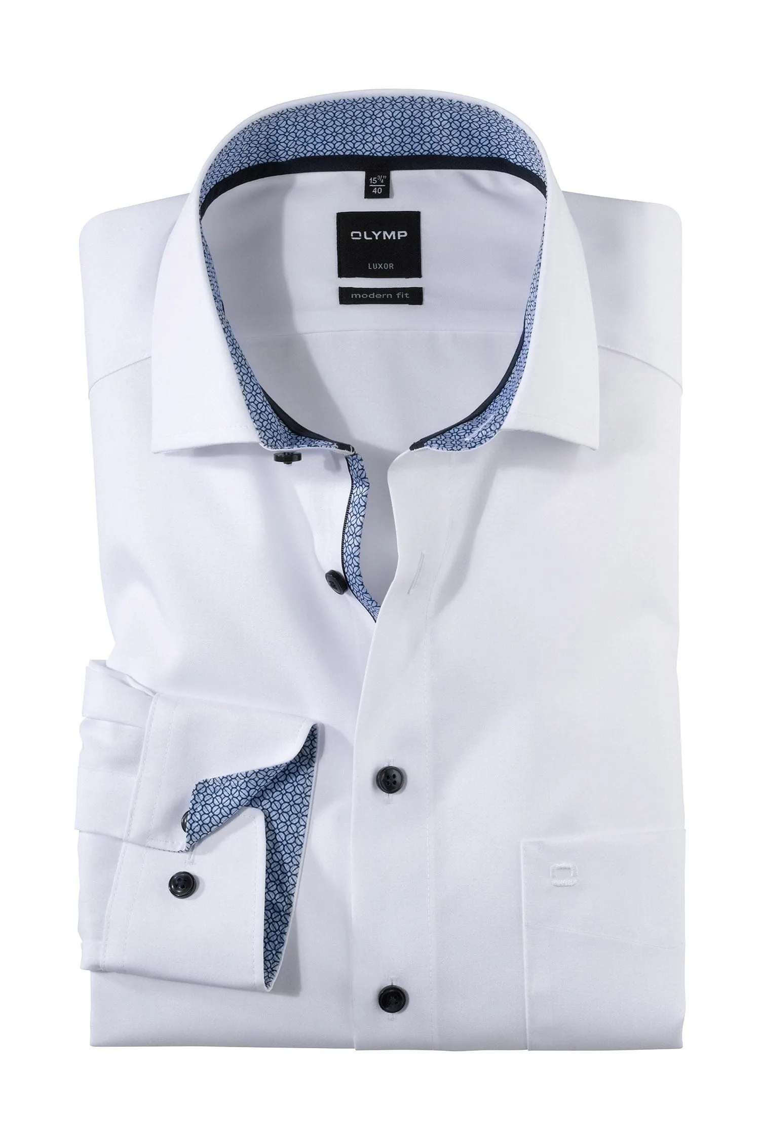 Luxor Modern Fit Extra Long Sleeve Shirt - White