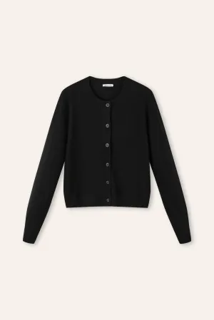 MARIA superfine cashmere cardigan (Black)