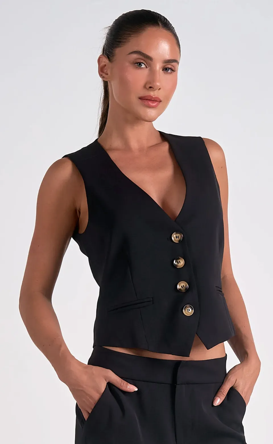 Melaney Vest-Black