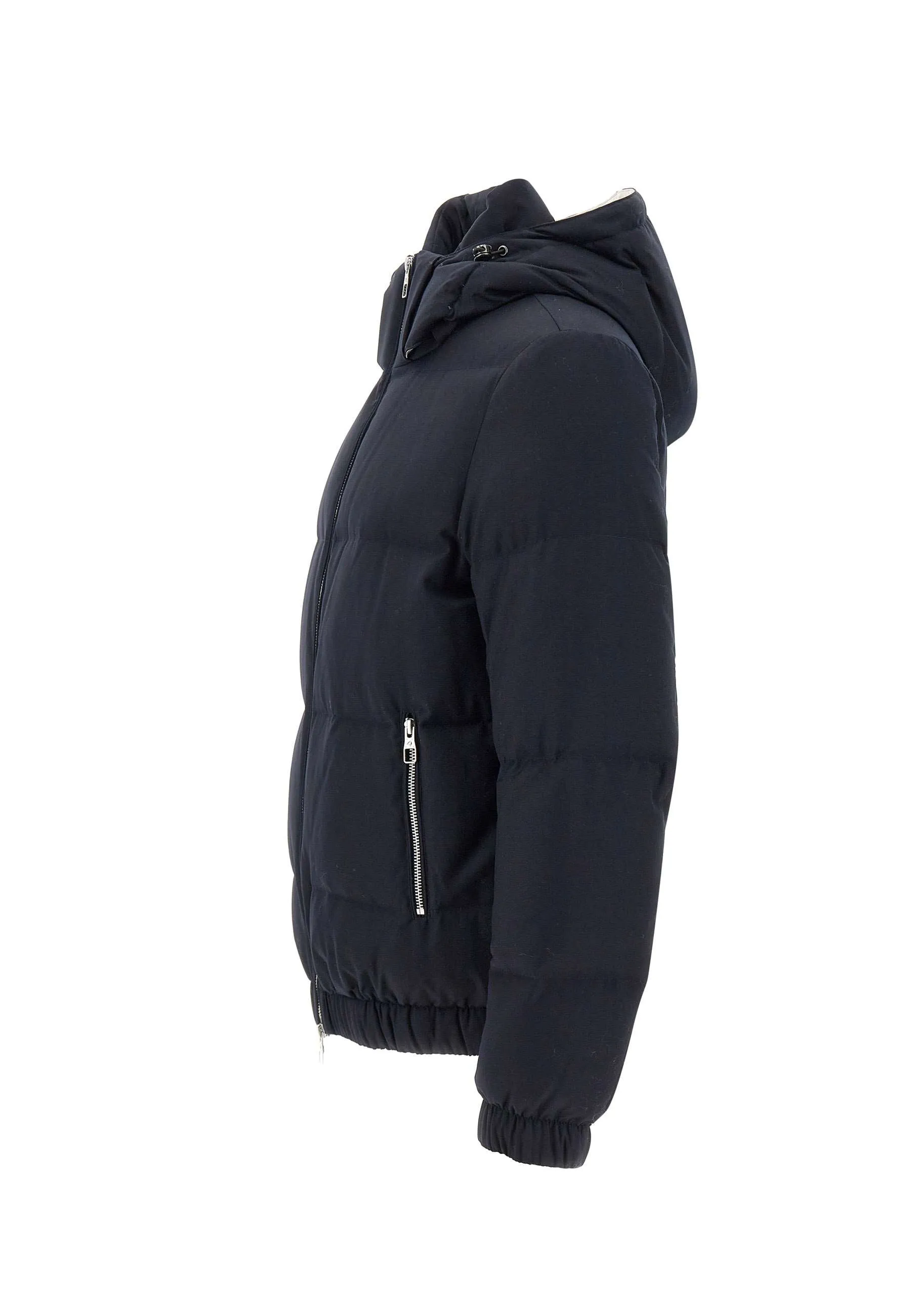 Men's Blue Wool Down Jacket