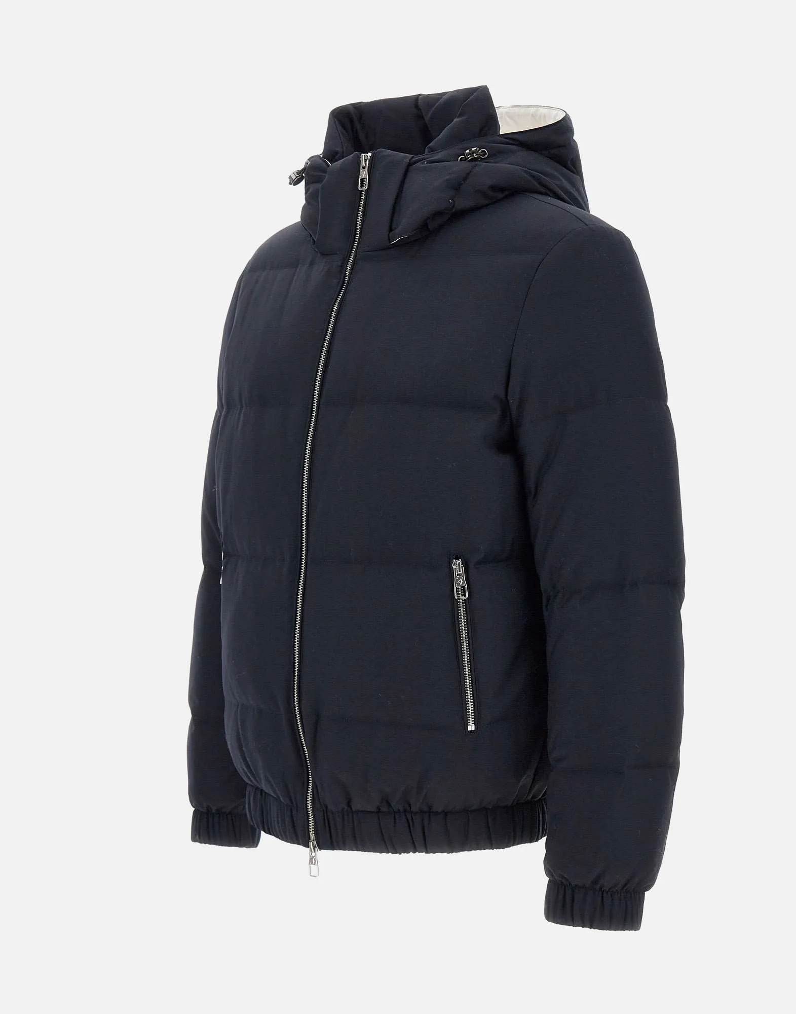 Men's Blue Wool Down Jacket