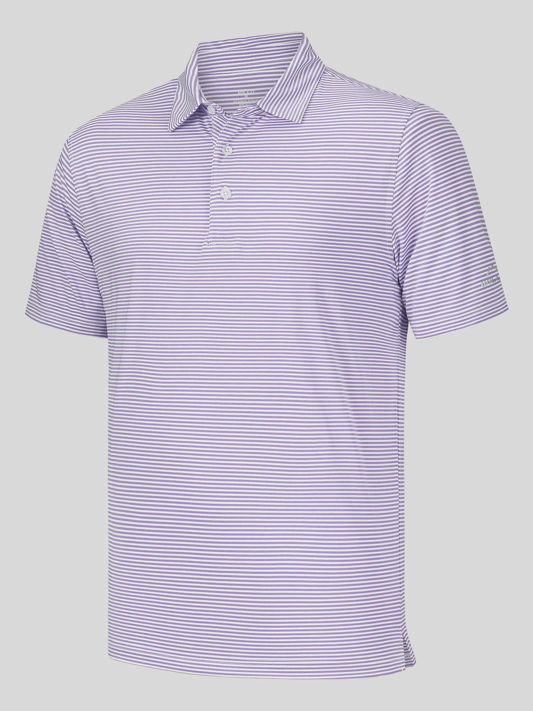 Men's Casual Striped Golf Polo Shirts
