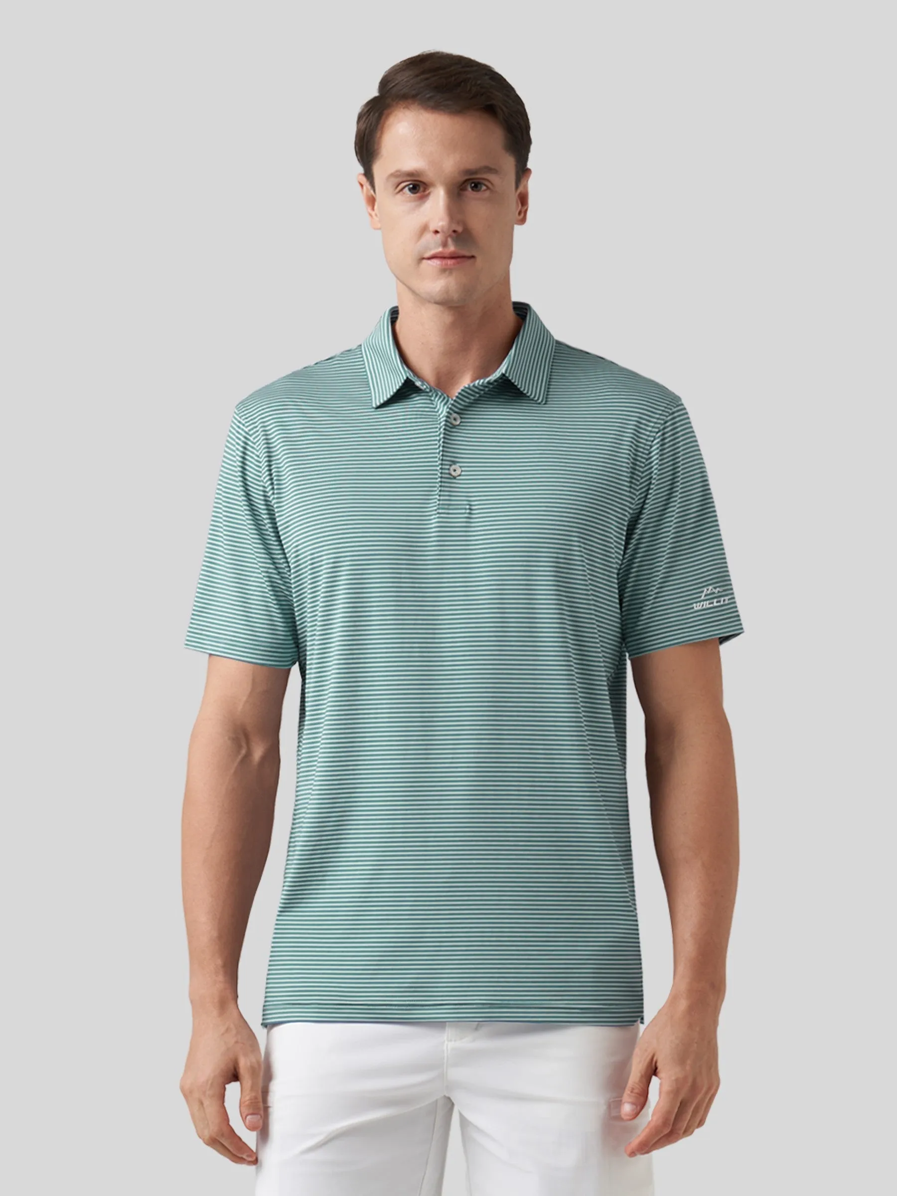 Men's Casual Striped Golf Polo Shirts