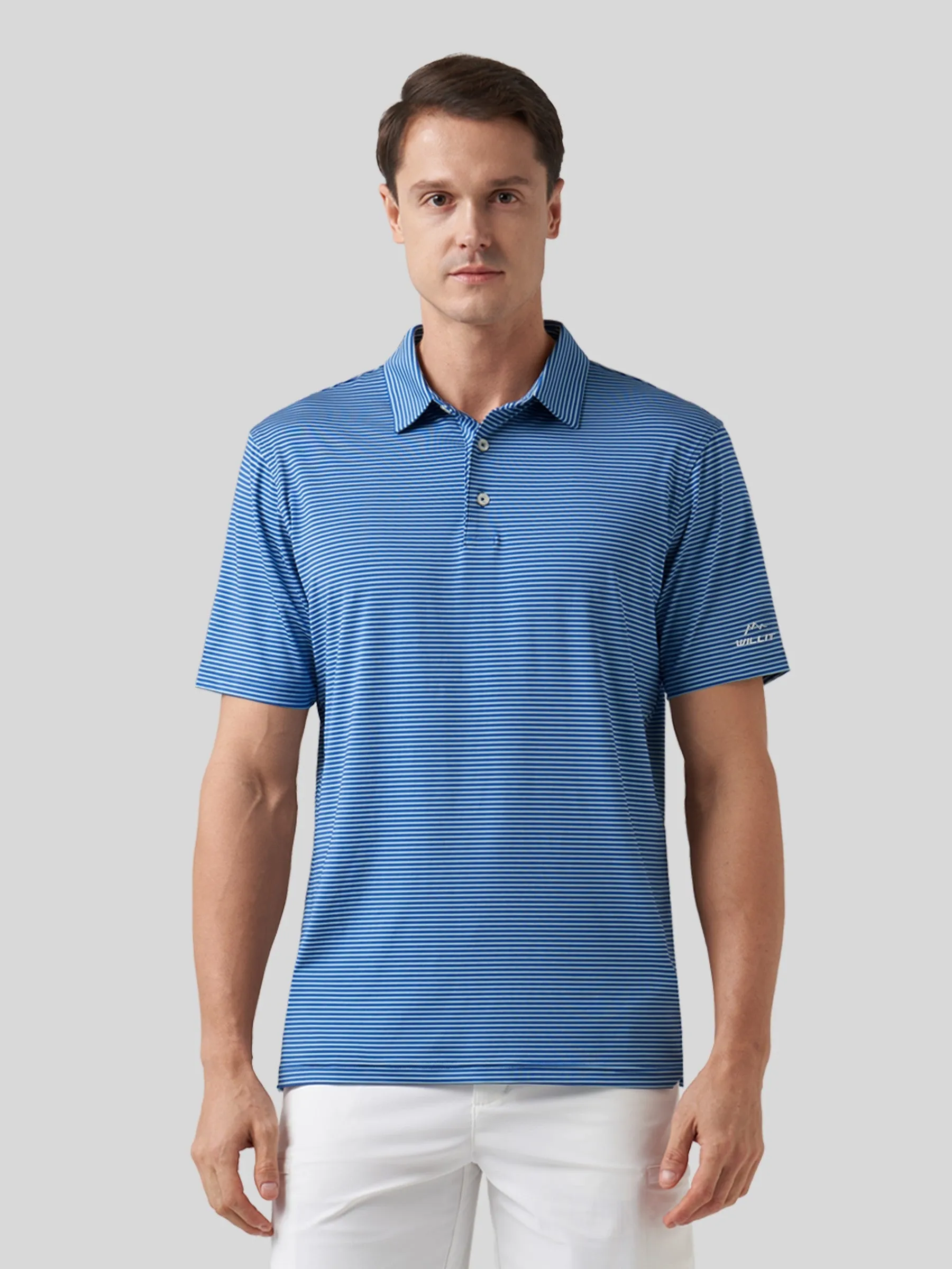 Men's Casual Striped Golf Polo Shirts