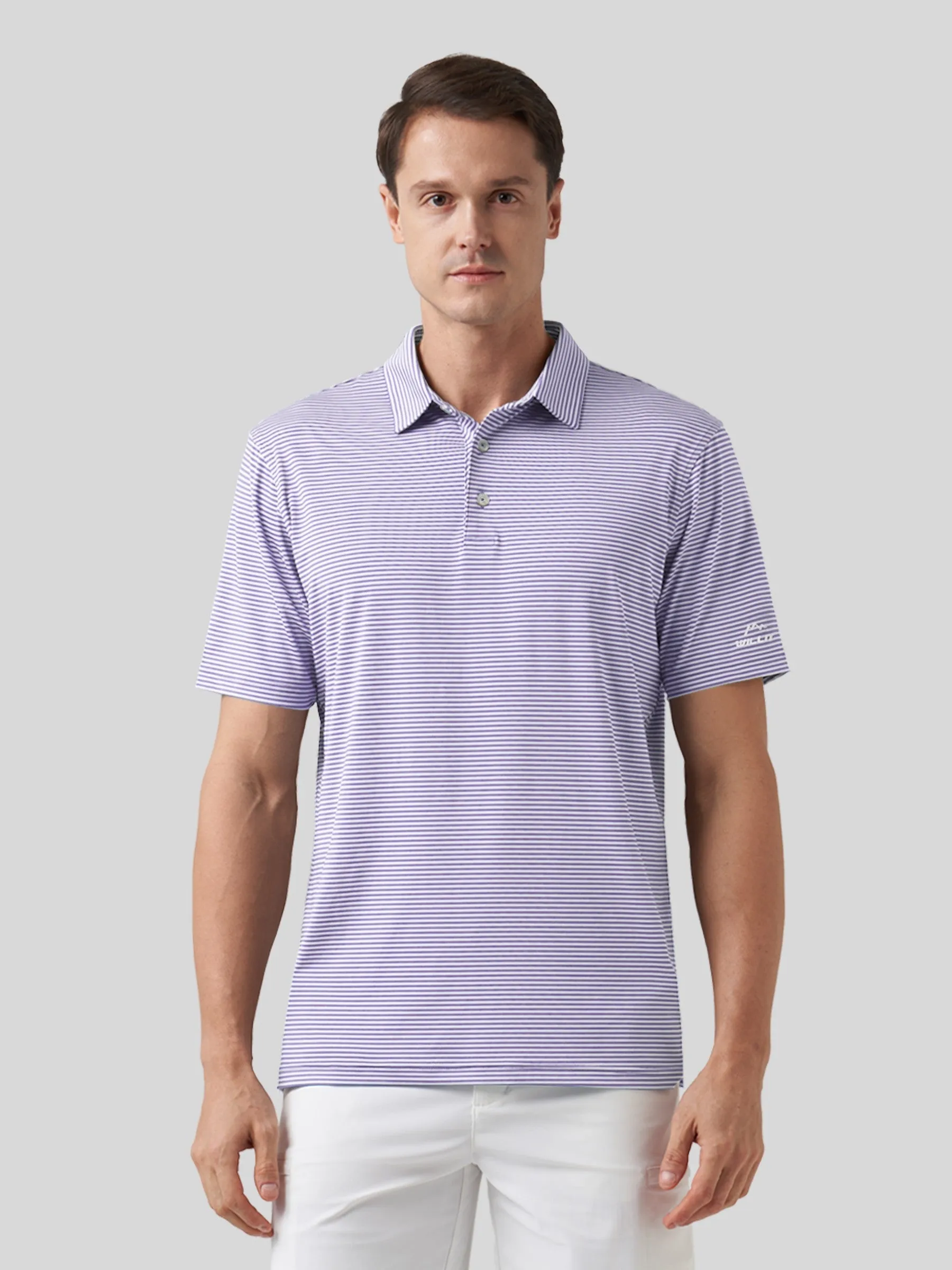 Men's Casual Striped Golf Polo Shirts