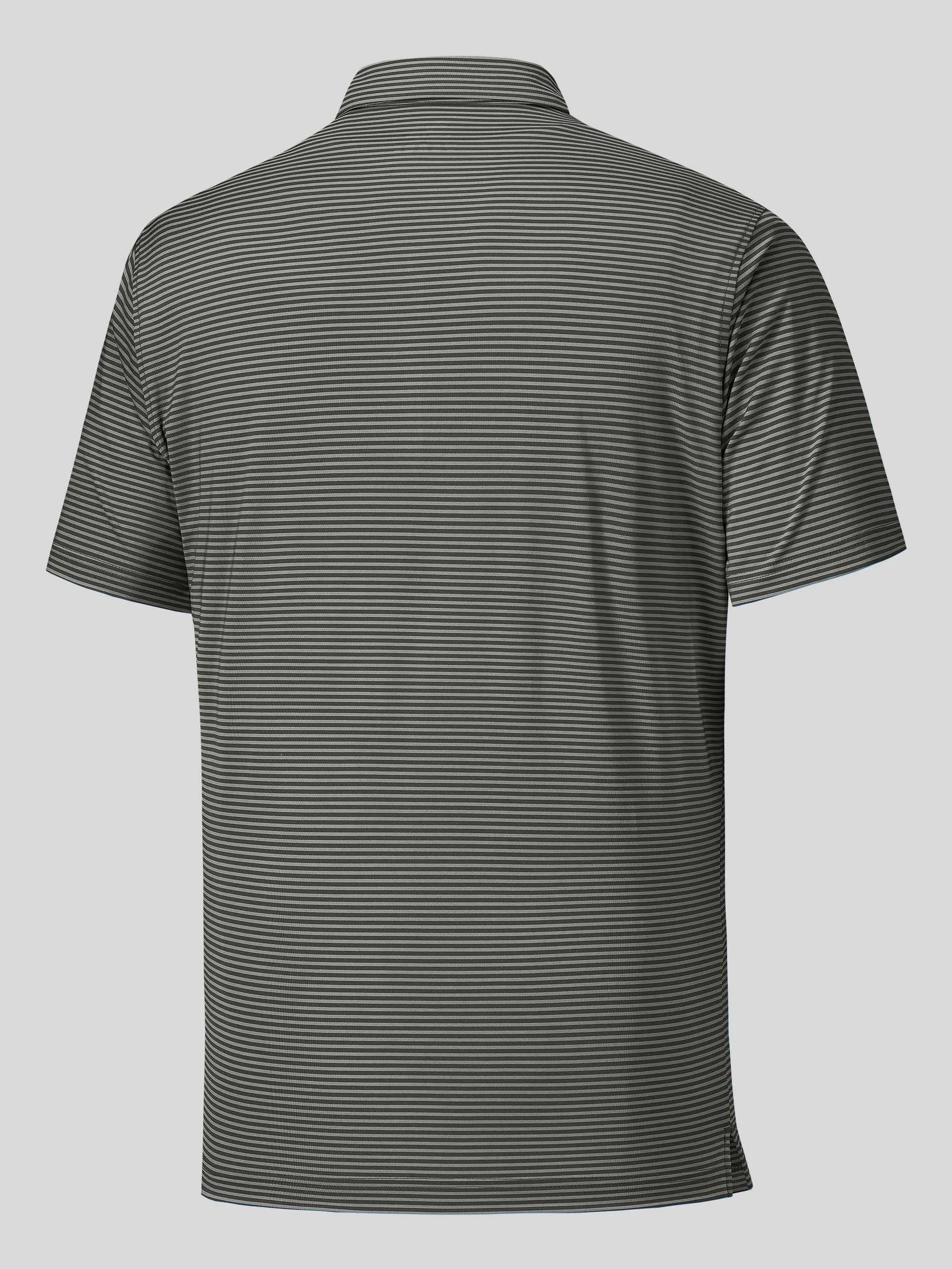 Men's Casual Striped Golf Polo Shirts