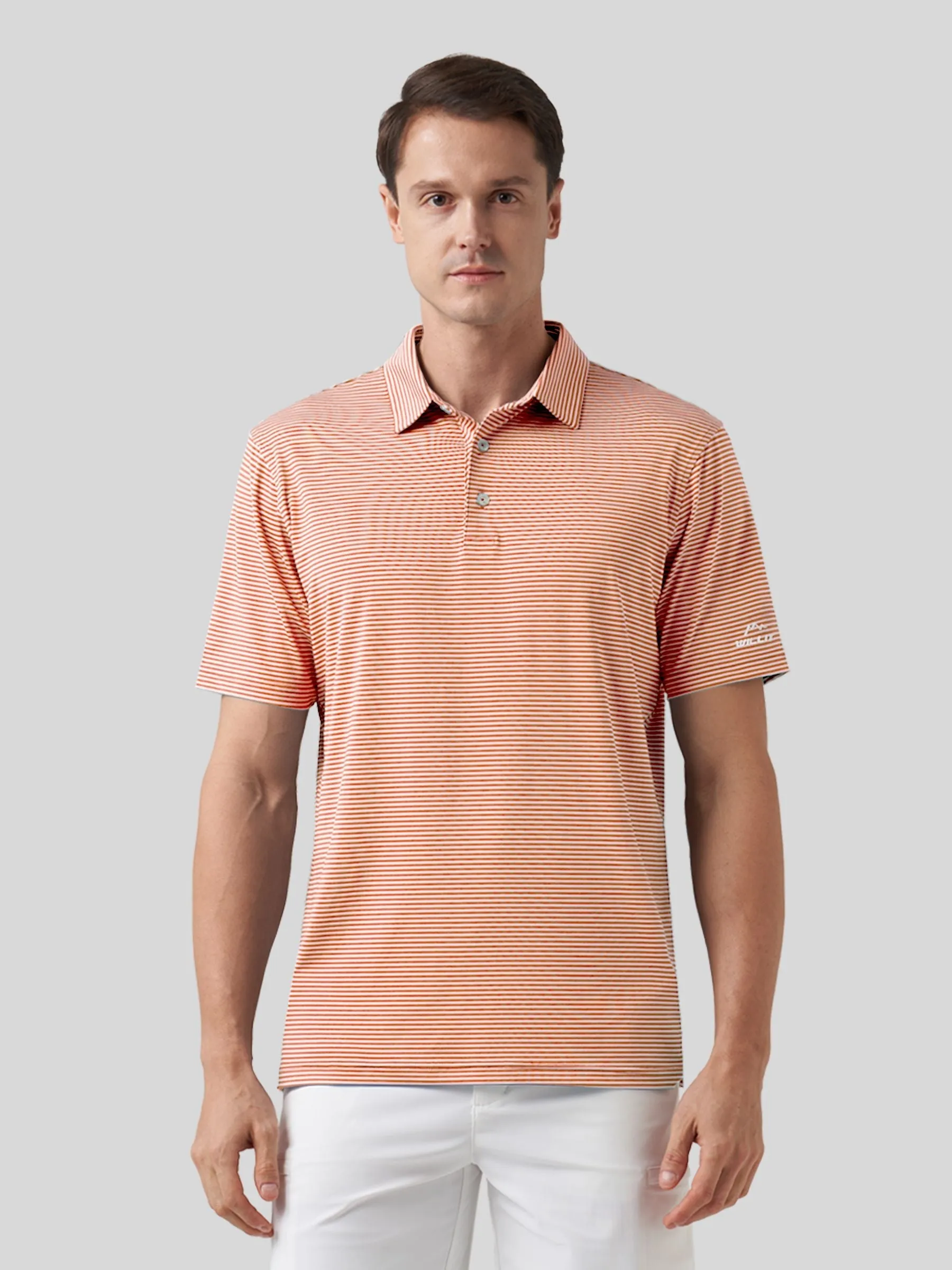 Men's Casual Striped Golf Polo Shirts