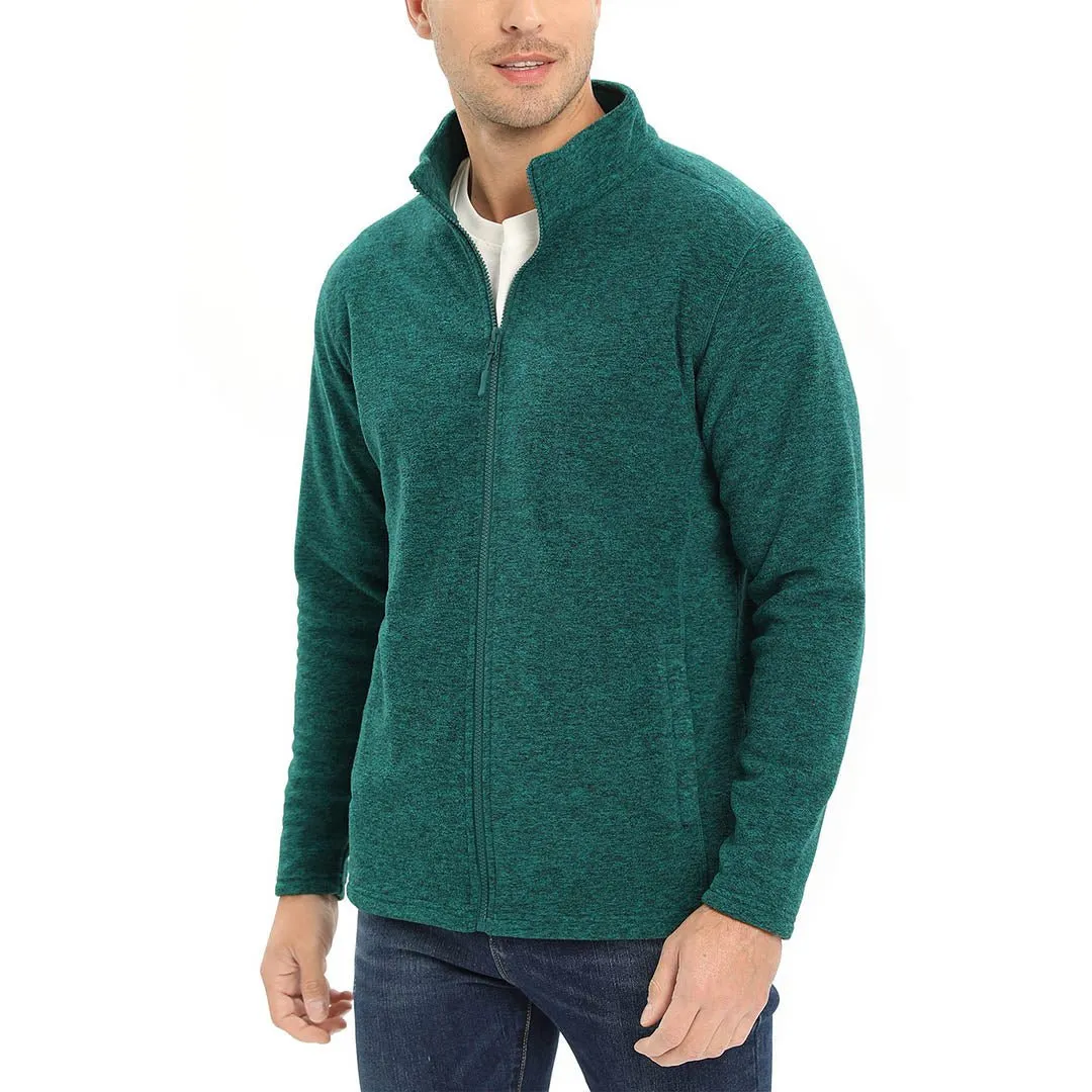 Men's Fleece Jackets Full Zip Lightweight Casual Soft Warm Coats with Pockets