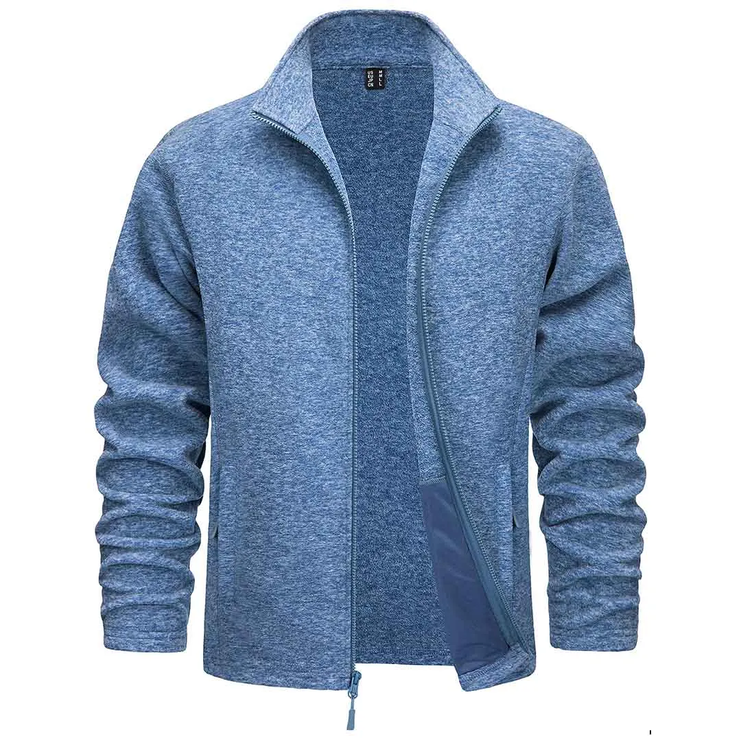Men's Fleece Jackets Full Zip Lightweight Casual Soft Warm Coats with Pockets
