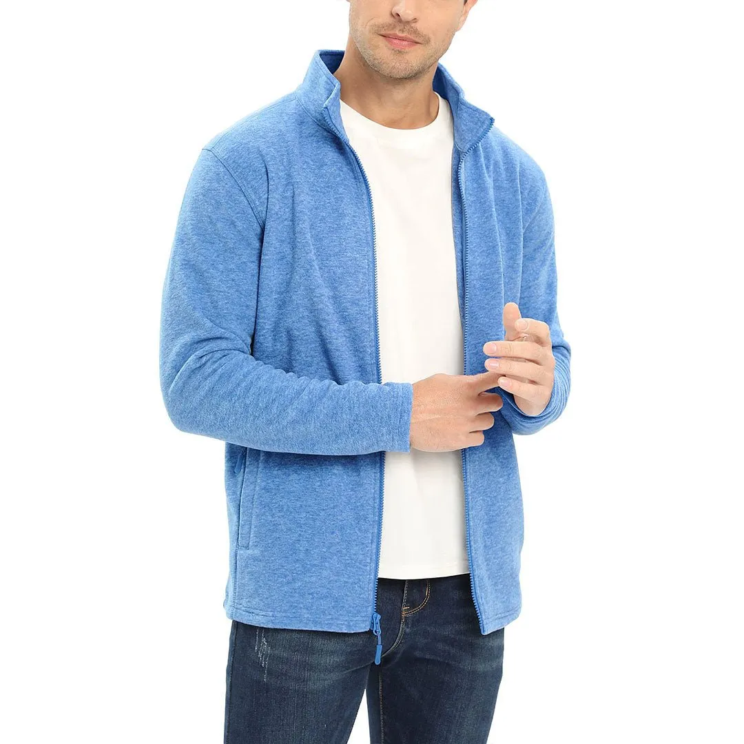 Men's Fleece Jackets Full Zip Lightweight Casual Soft Warm Coats with Pockets