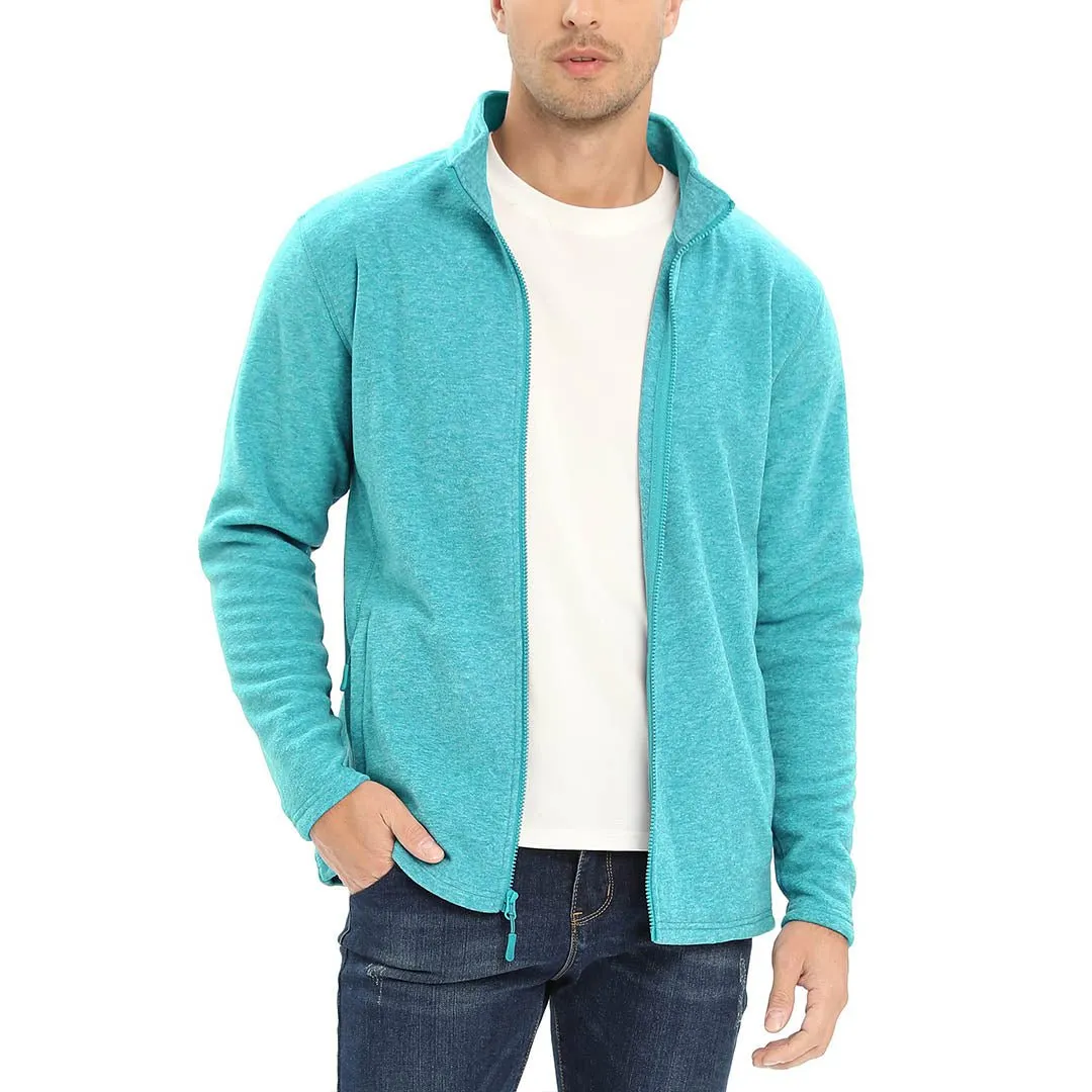 Men's Fleece Jackets Full Zip Lightweight Casual Soft Warm Coats with Pockets