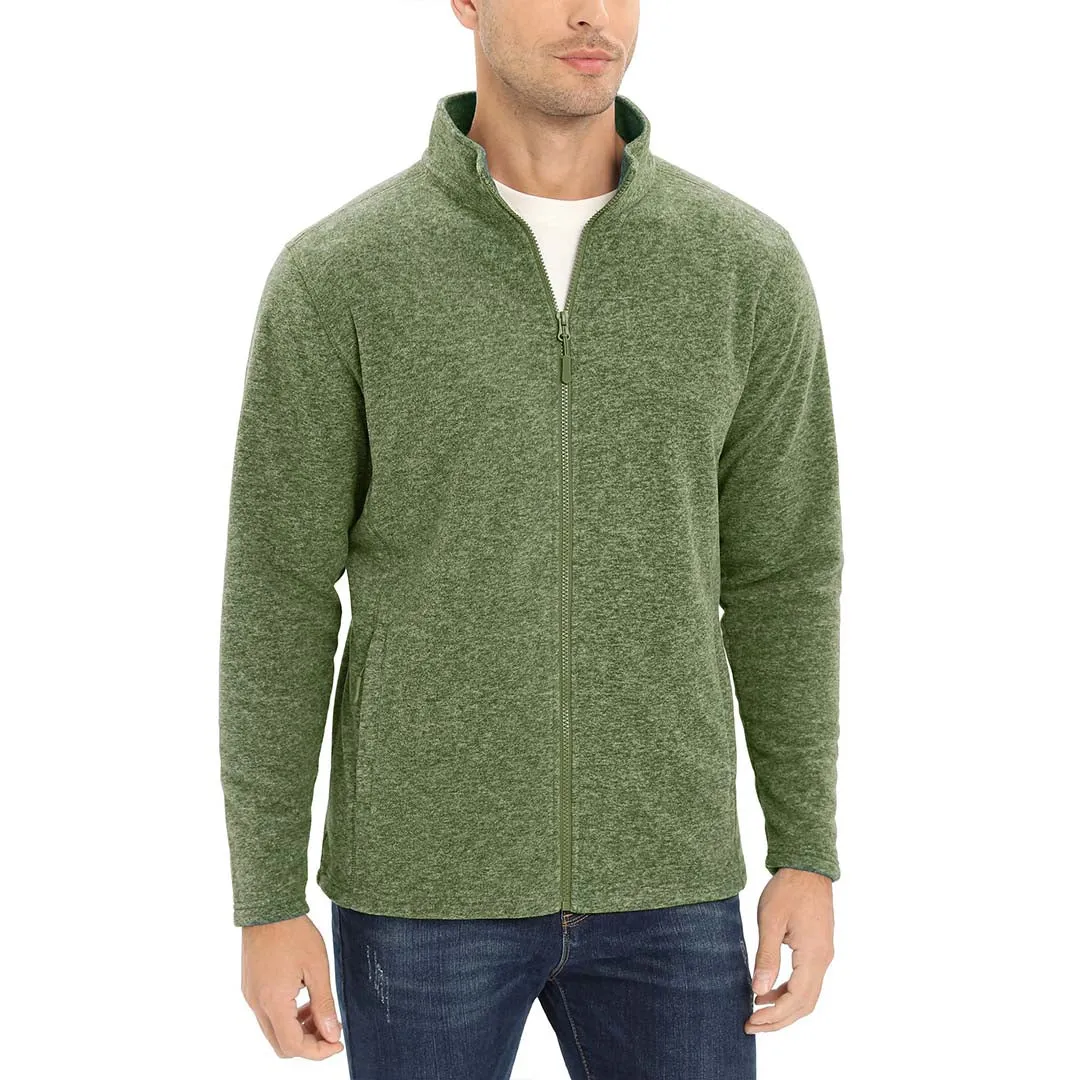 Men's Fleece Jackets Full Zip Lightweight Casual Soft Warm Coats with Pockets
