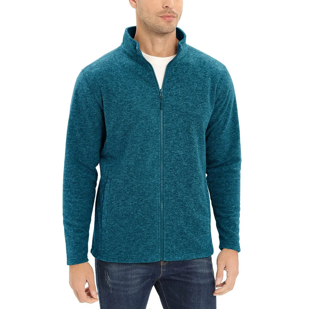 Men's Fleece Jackets Full Zip Lightweight Casual Soft Warm Coats with Pockets