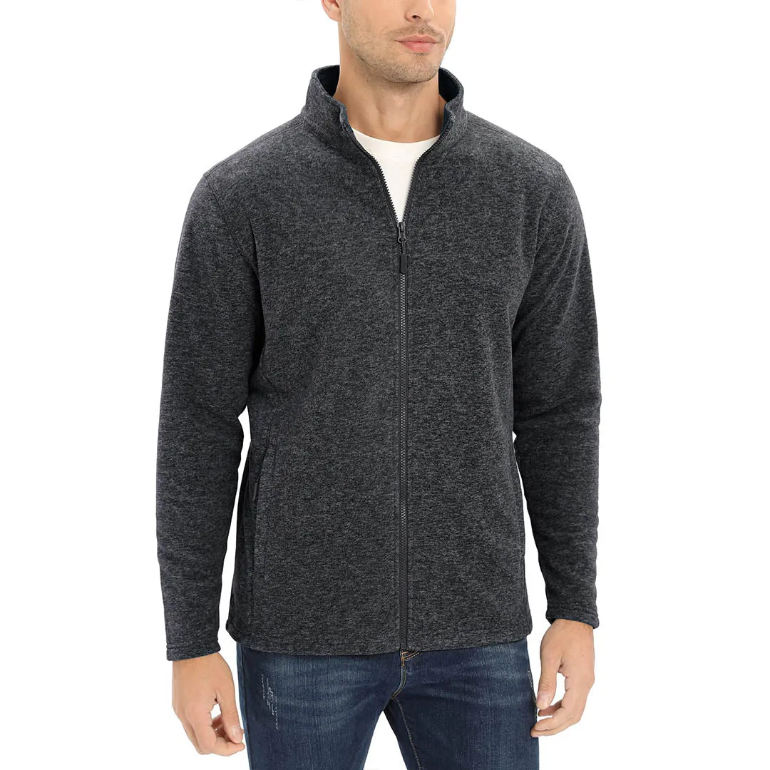Men's Fleece Jackets Full Zip Lightweight Casual Soft Warm Coats with Pockets