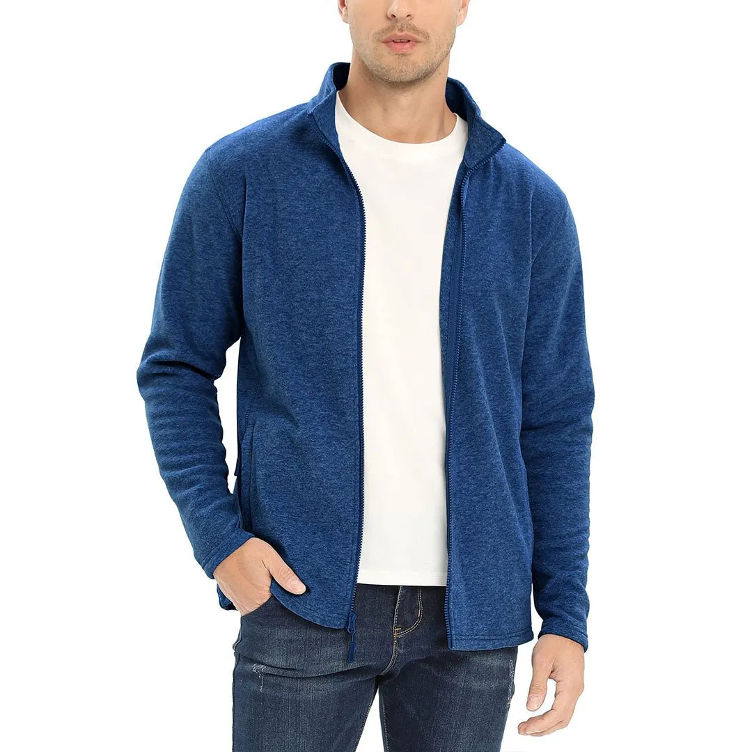 Men's Fleece Jackets Full Zip Lightweight Casual Soft Warm Coats with Pockets