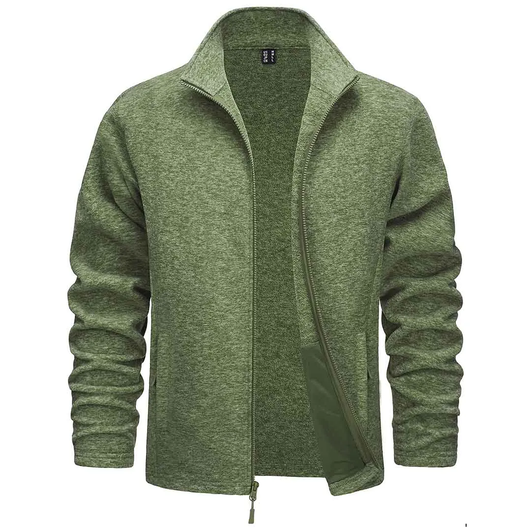 Men's Fleece Jackets Full Zip Lightweight Casual Soft Warm Coats with Pockets