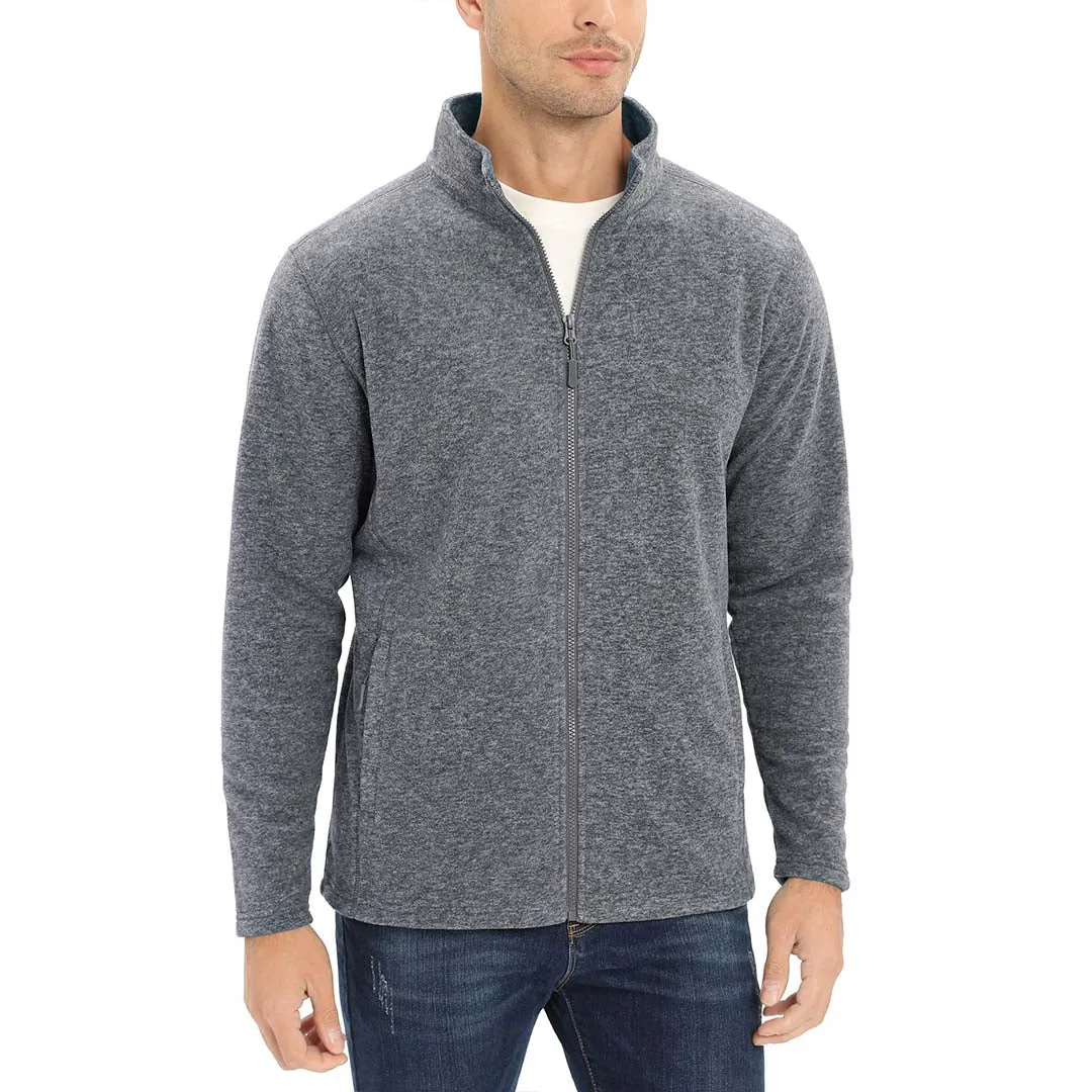 Men's Fleece Jackets Full Zip Lightweight Casual Soft Warm Coats with Pockets