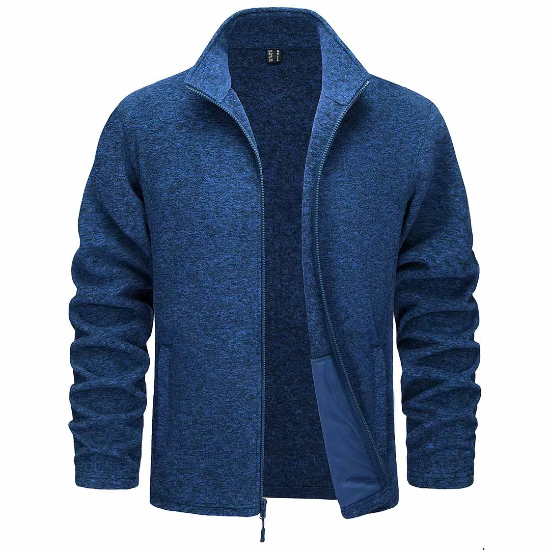 Men's Fleece Jackets Full Zip Lightweight Casual Soft Warm Coats with Pockets