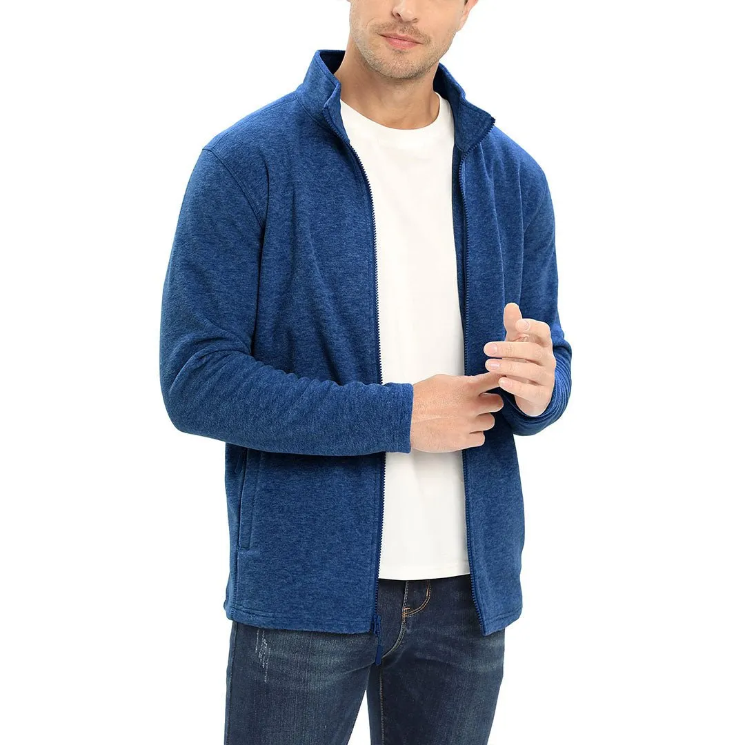 Men's Fleece Jackets Full Zip Lightweight Casual Soft Warm Coats with Pockets