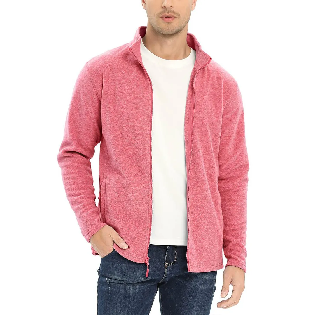 Men's Fleece Jackets Full Zip Lightweight Casual Soft Warm Coats with Pockets
