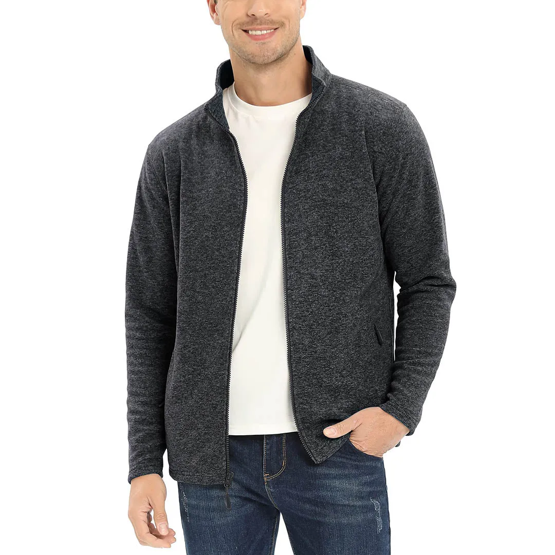 Men's Fleece Jackets Full Zip Lightweight Casual Soft Warm Coats with Pockets