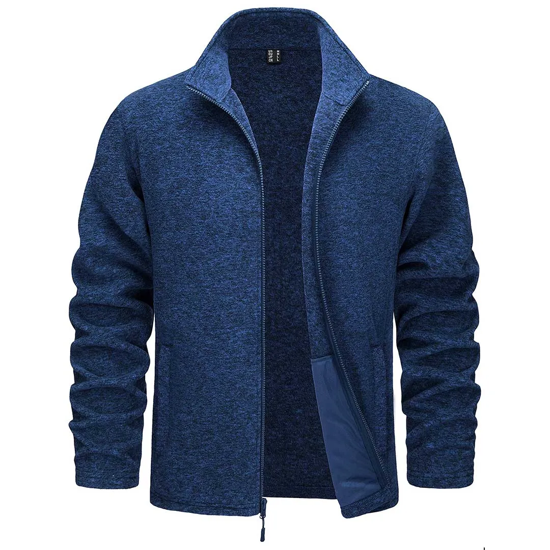 Men's Fleece Jackets Full Zip Lightweight Casual Soft Warm Coats with Pockets