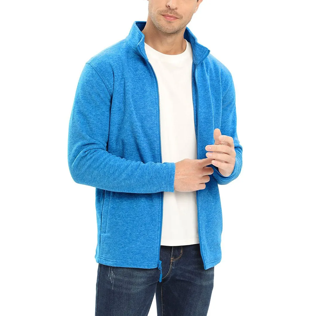 Men's Fleece Jackets Full Zip Lightweight Casual Soft Warm Coats with Pockets