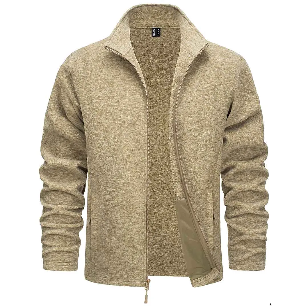 Men's Fleece Jackets Full Zip Lightweight Casual Soft Warm Coats with Pockets
