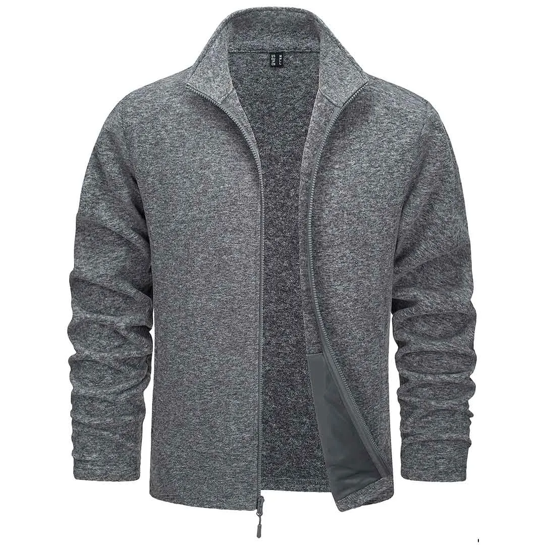Men's Fleece Jackets Full Zip Lightweight Casual Soft Warm Coats with Pockets