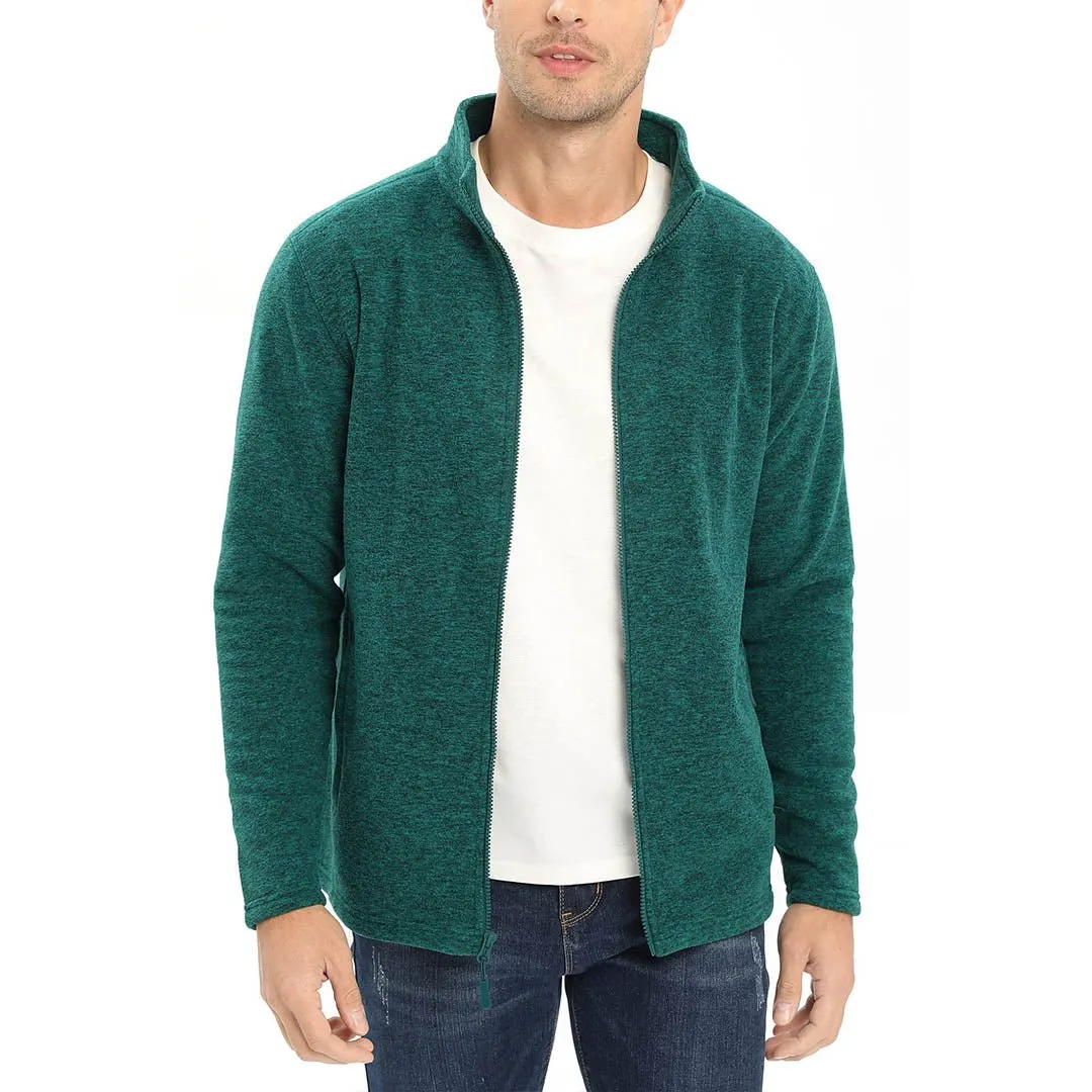 Men's Fleece Jackets Full Zip Lightweight Casual Soft Warm Coats with Pockets
