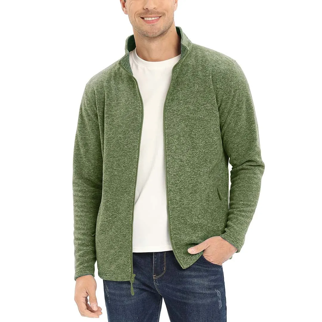 Men's Fleece Jackets Full Zip Lightweight Casual Soft Warm Coats with Pockets