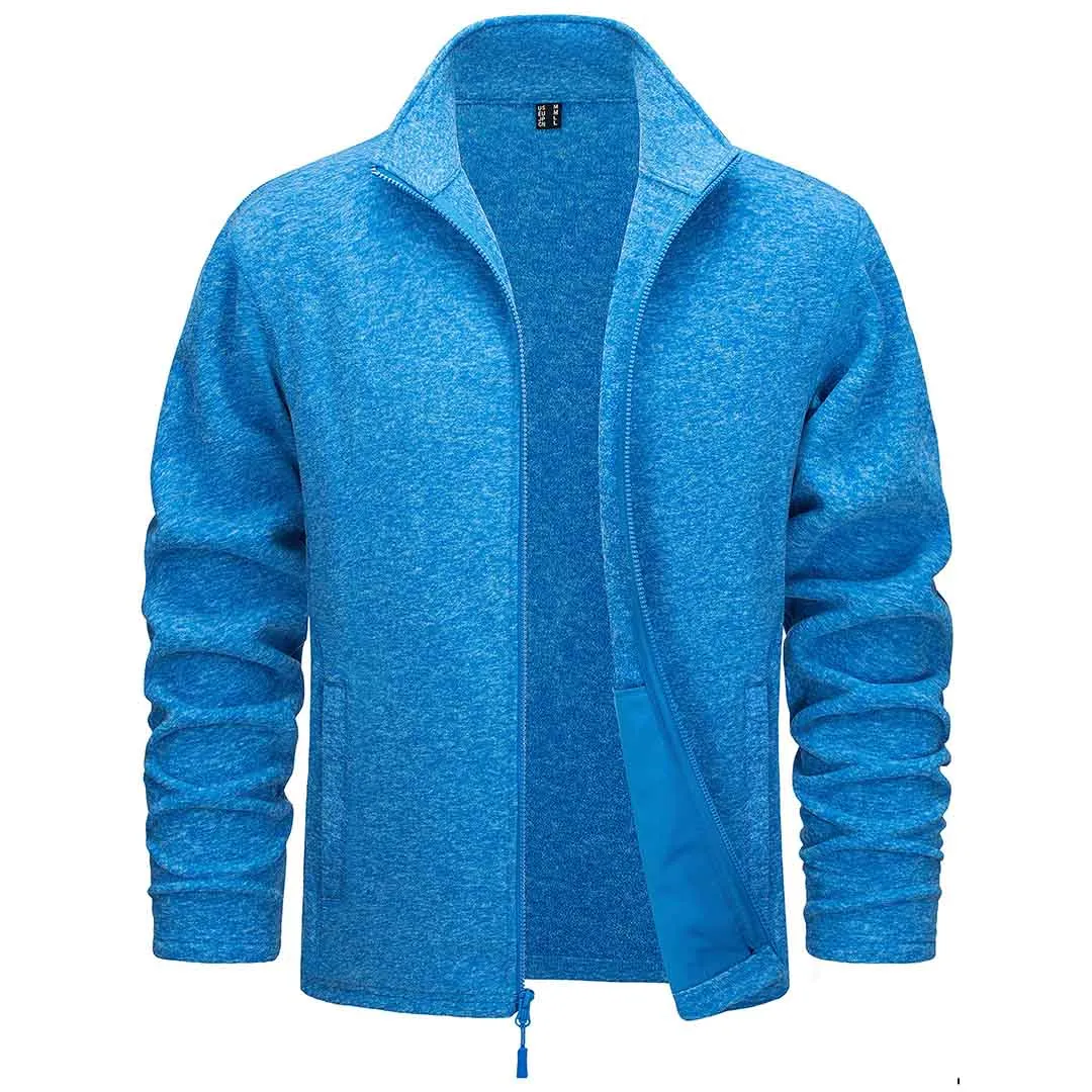 Men's Fleece Jackets Full Zip Lightweight Casual Soft Warm Coats with Pockets