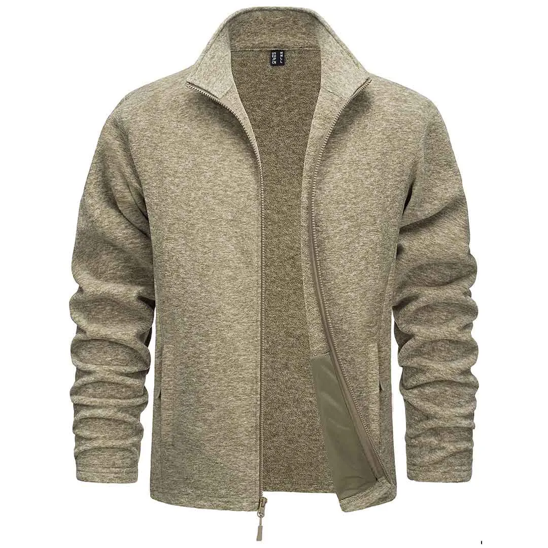 Men's Fleece Jackets Full Zip Lightweight Casual Soft Warm Coats with Pockets