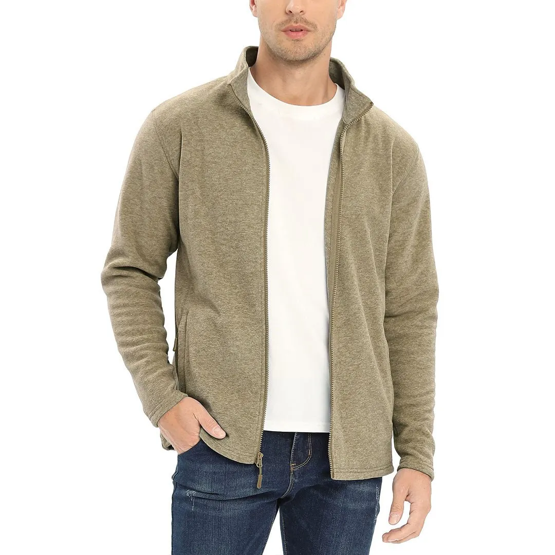 Men's Fleece Jackets Full Zip Lightweight Casual Soft Warm Coats with Pockets
