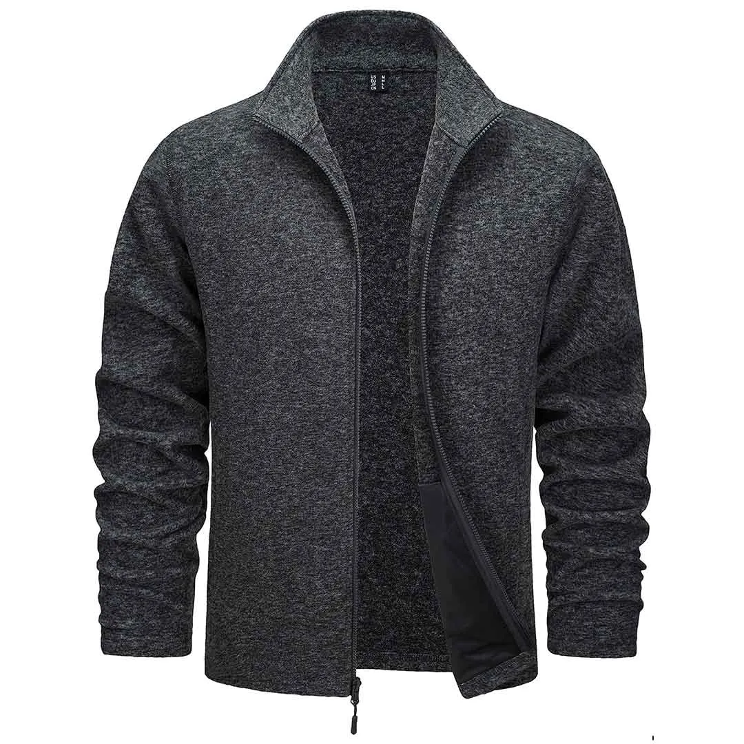 Men's Fleece Jackets Full Zip Lightweight Casual Soft Warm Coats with Pockets
