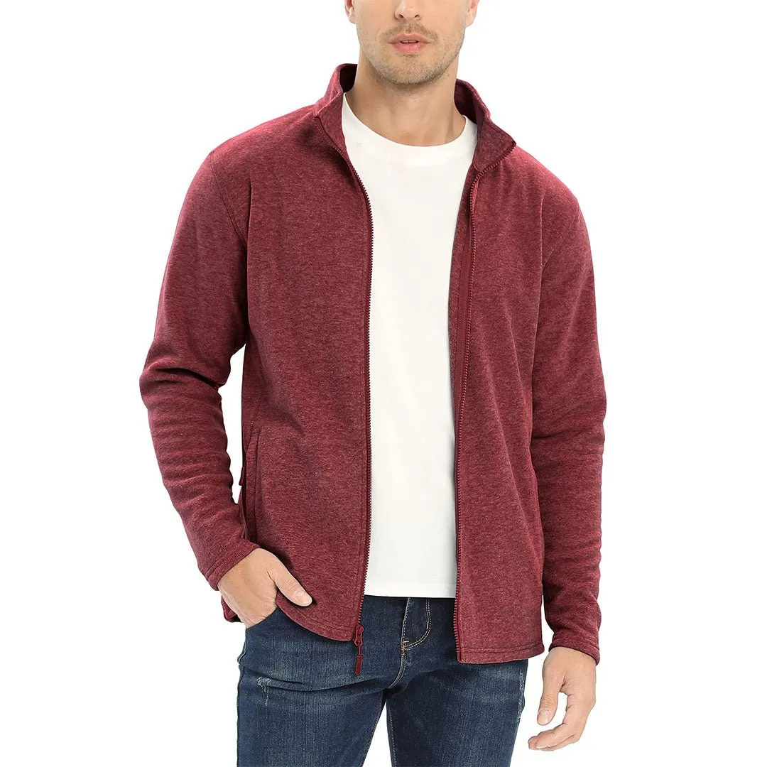 Men's Fleece Jackets Full Zip Lightweight Casual Soft Warm Coats with Pockets