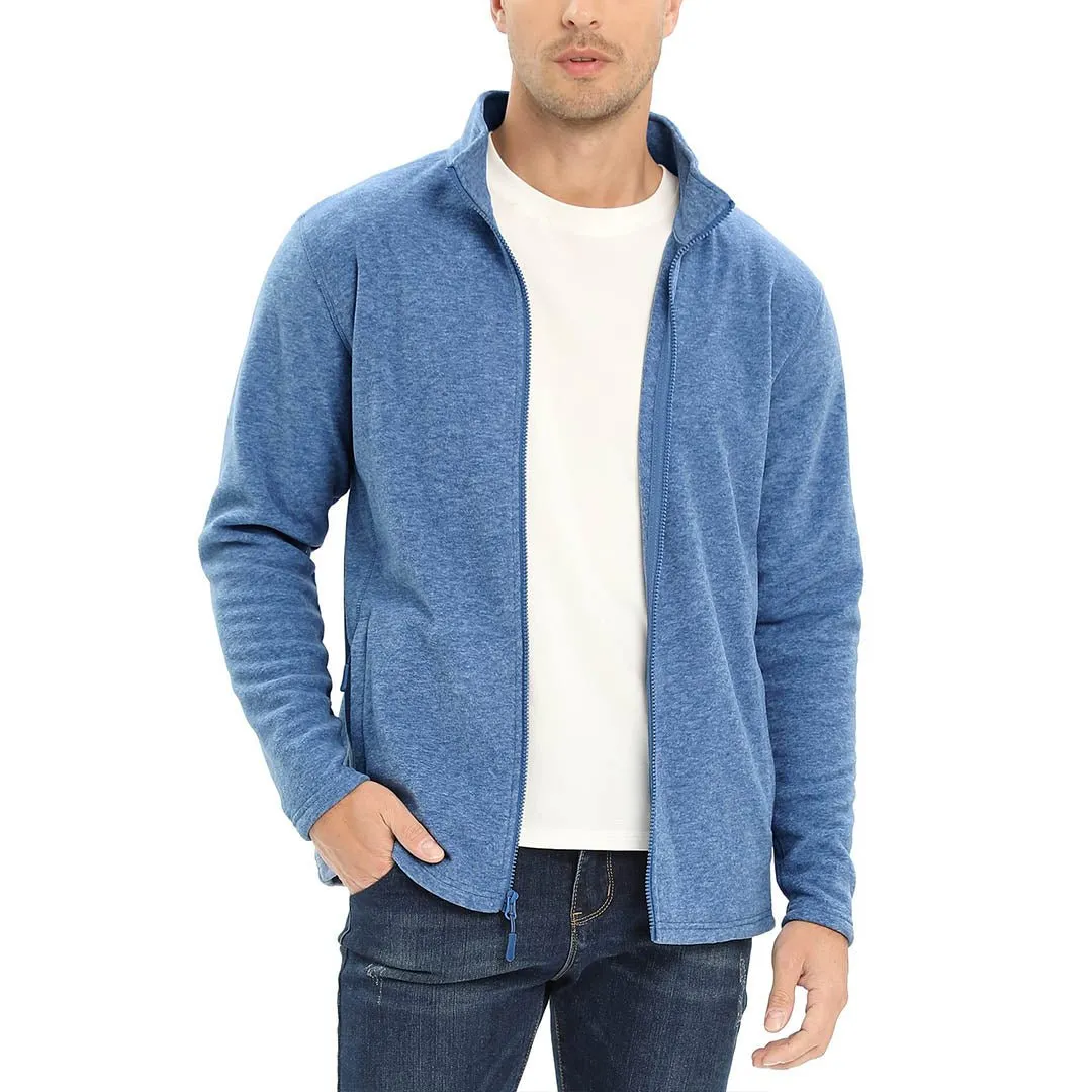 Men's Fleece Jackets Full Zip Lightweight Casual Soft Warm Coats with Pockets