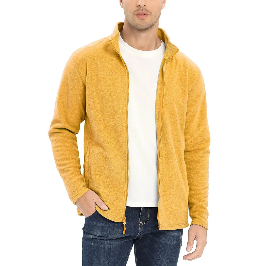 Men's Fleece Jackets Full Zip Lightweight Casual Soft Warm Coats with Pockets