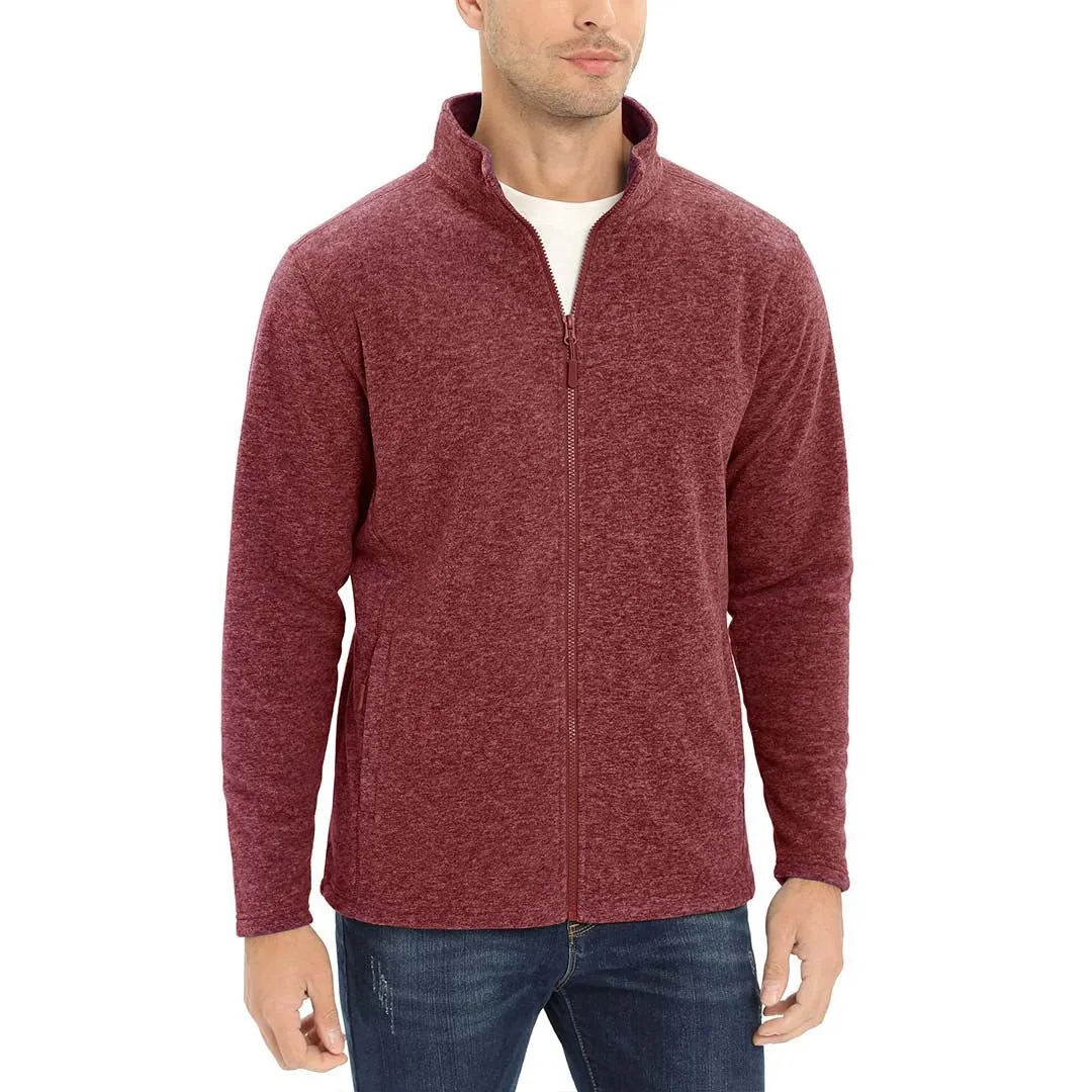 Men's Fleece Jackets Full Zip Lightweight Casual Soft Warm Coats with Pockets