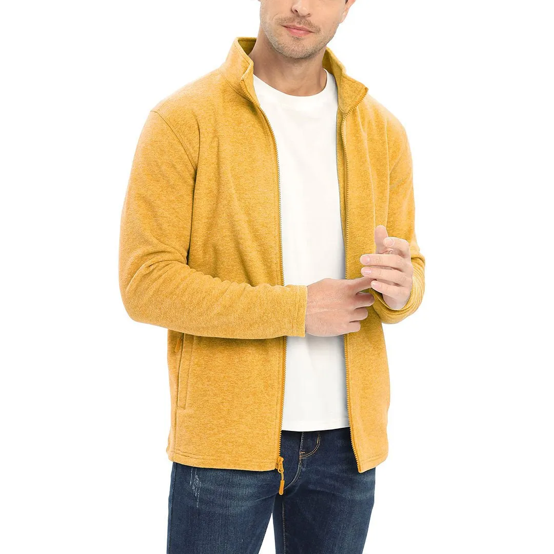 Men's Fleece Jackets Full Zip Lightweight Casual Soft Warm Coats with Pockets