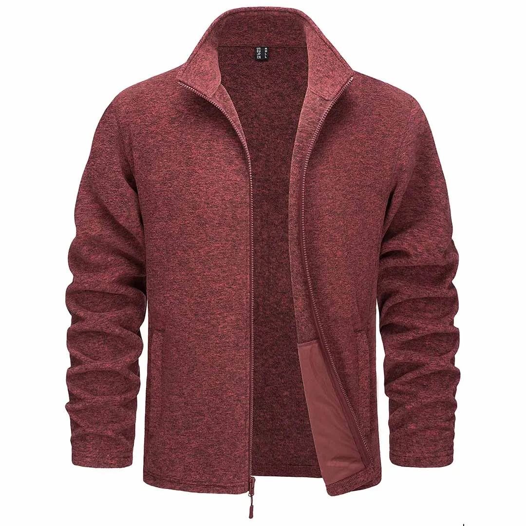 Men's Fleece Jackets Full Zip Lightweight Casual Soft Warm Coats with Pockets