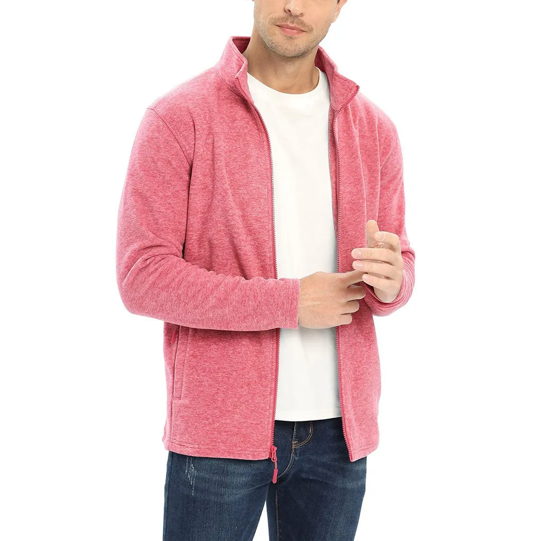 Men's Fleece Jackets Full Zip Lightweight Casual Soft Warm Coats with Pockets