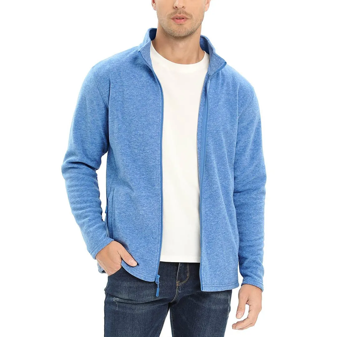 Men's Fleece Jackets Full Zip Lightweight Casual Soft Warm Coats with Pockets
