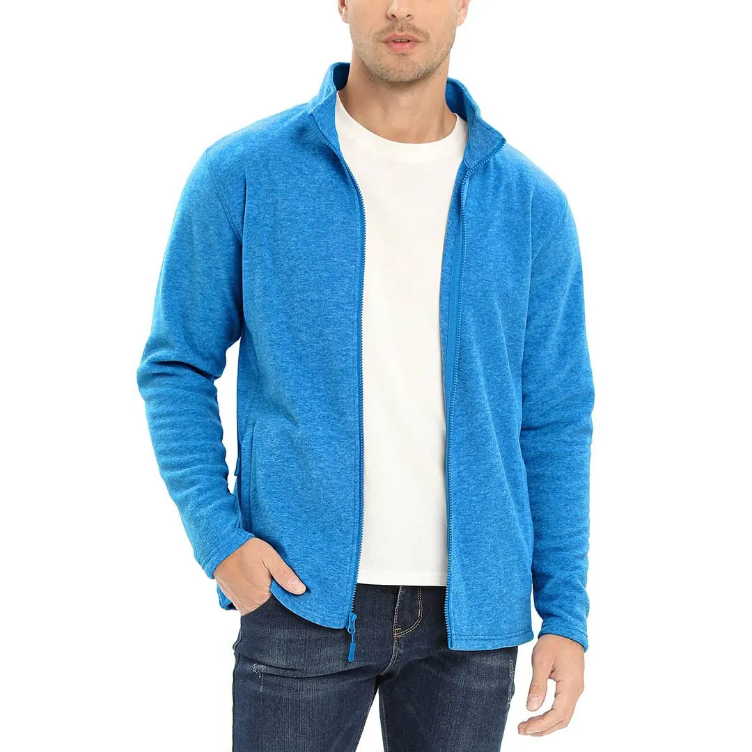 Men's Fleece Jackets Full Zip Lightweight Casual Soft Warm Coats with Pockets