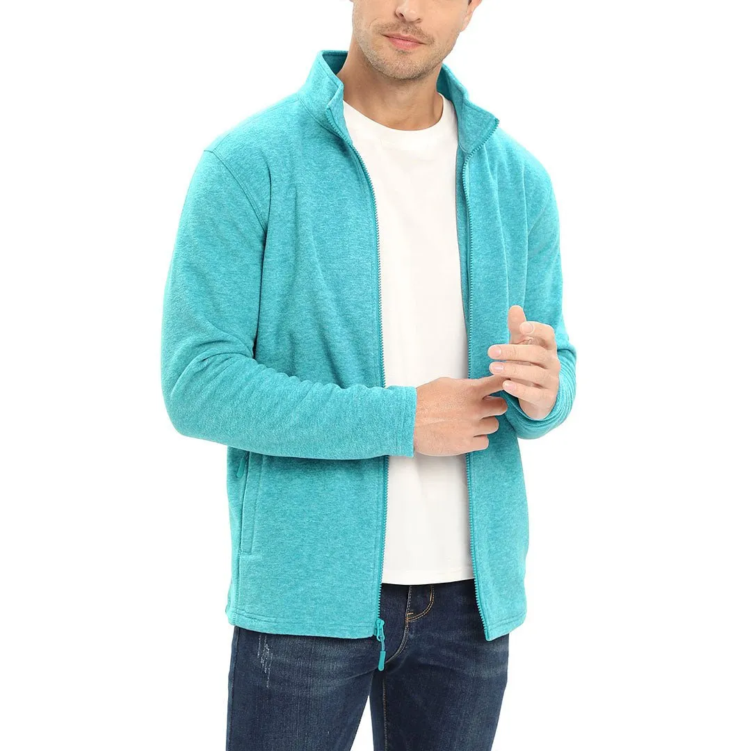 Men's Fleece Jackets Full Zip Lightweight Casual Soft Warm Coats with Pockets