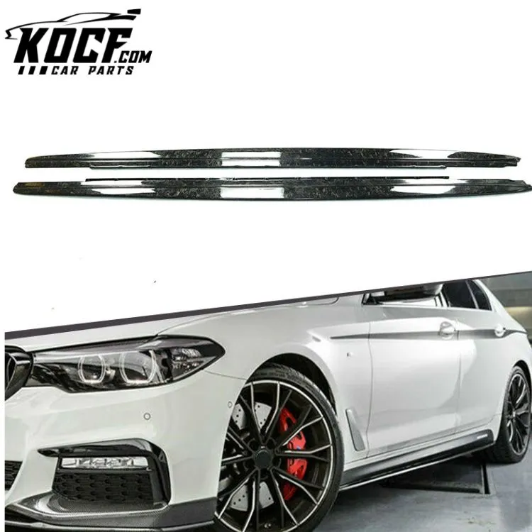MP Type Auto Forged Carbon Fiber Side Skirt For BMW 5 Series G30 Extensions 2017 
