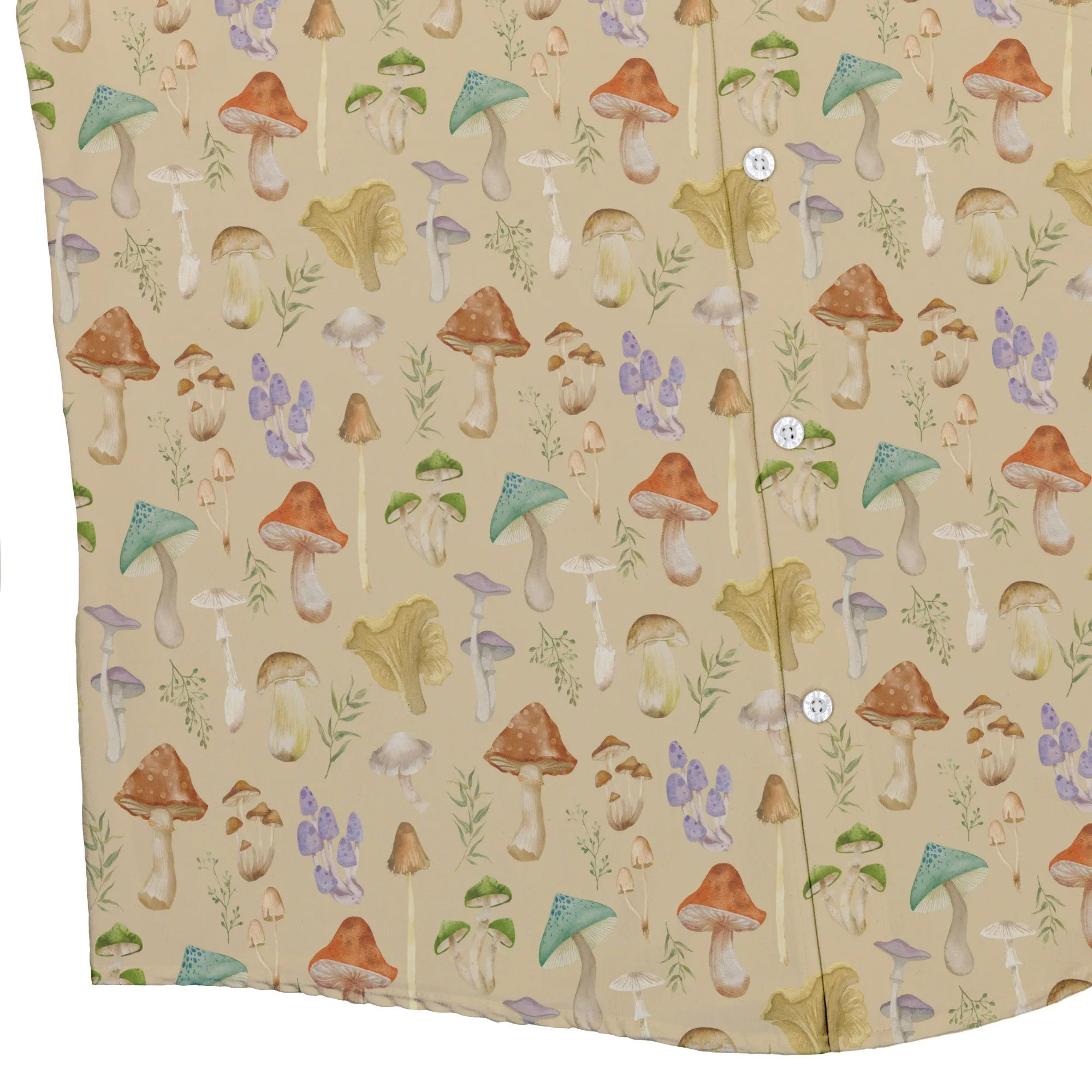 Mushroom Watercolor Button Up Shirt
