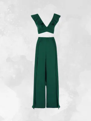 Mykonos Crop Top - Emerald