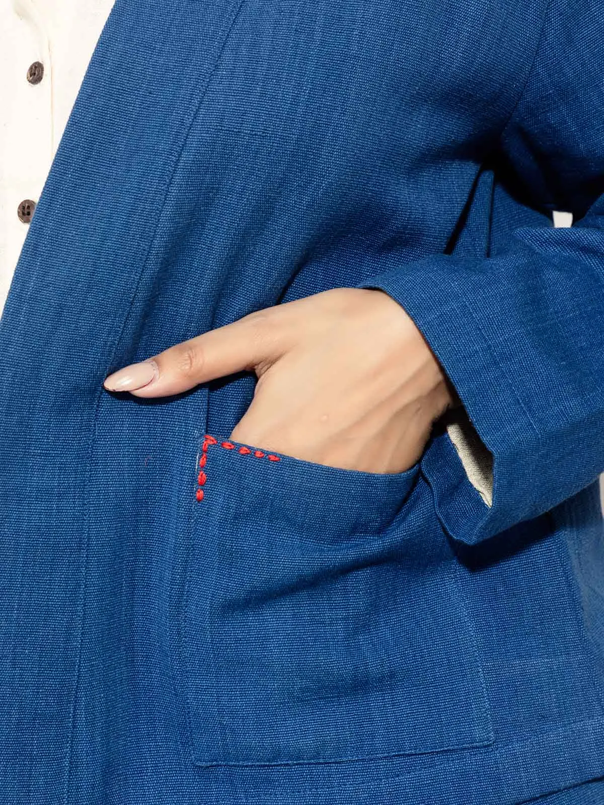 Naturally Dyed Blue Blazer