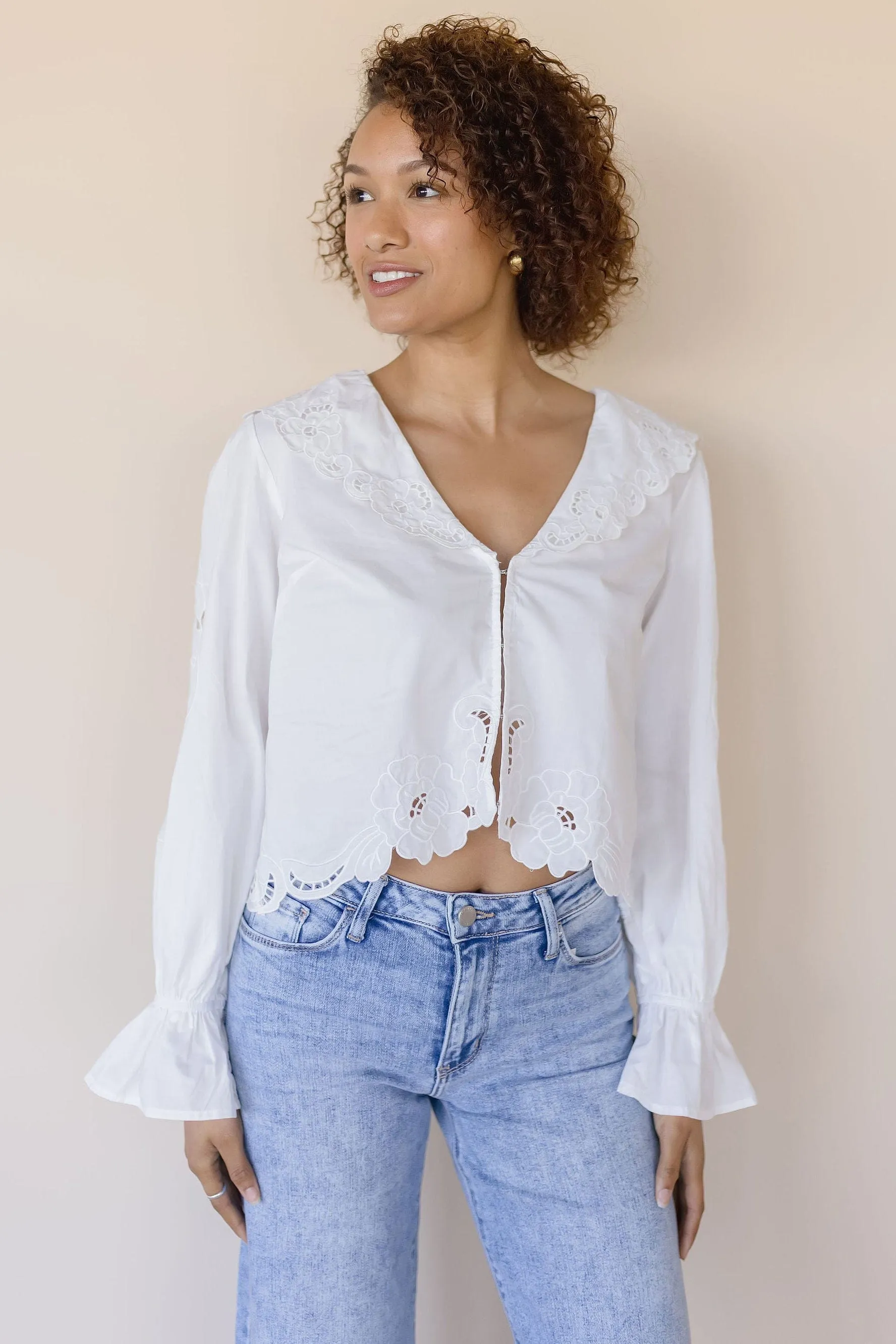 Penny Eyelet Detailed Blouse